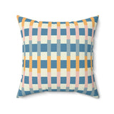 Ocean Blue Candy Stripe Pillow - Spun Polyester Square Cushion