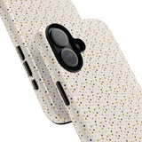 Pretty Gold and Grey Dots Phone Case - Tough & Trendy