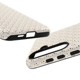 Pretty Gold and Grey Dots Phone Case - Tough & Trendy