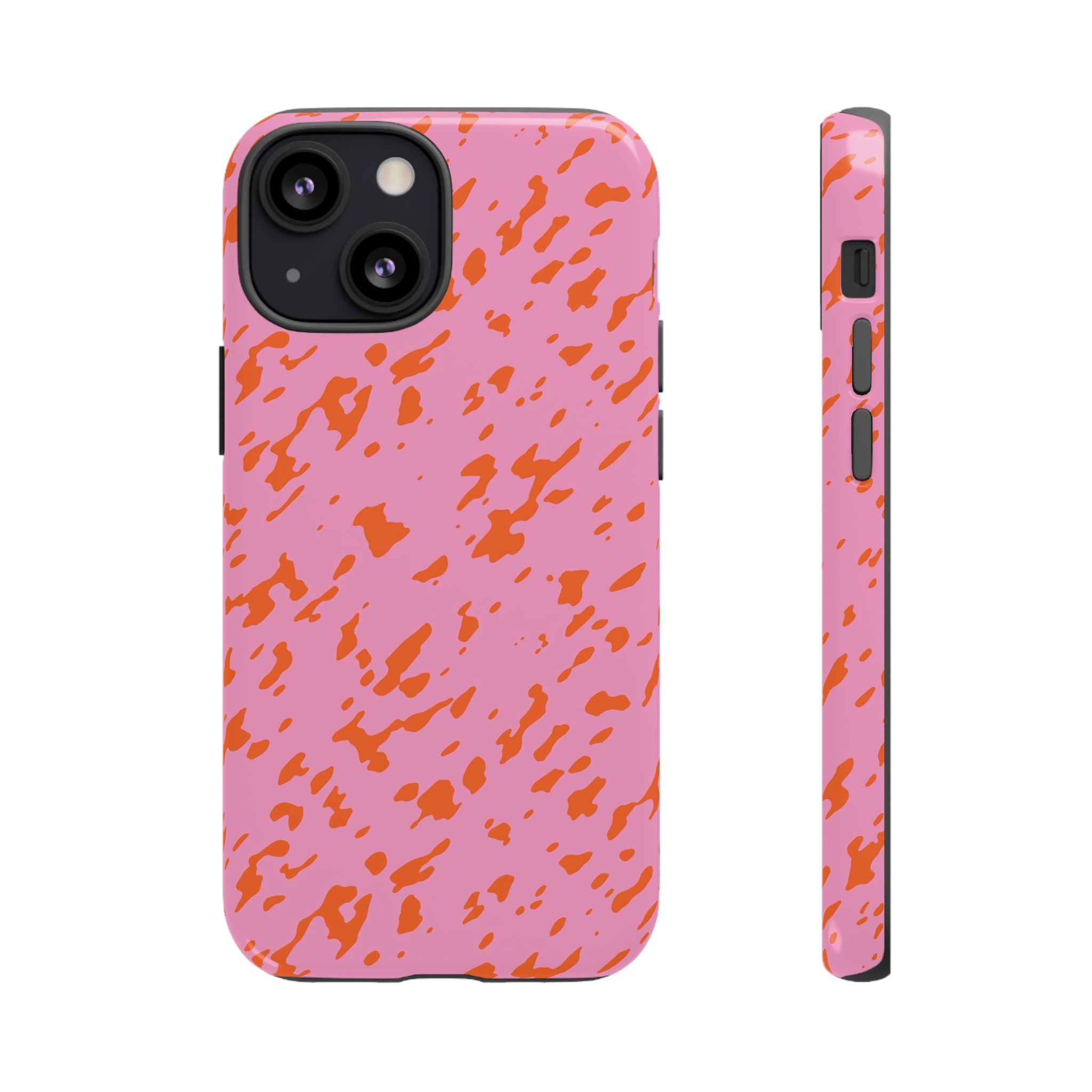 Tangerine Marble Pattern Phone Case - Tough & Trendy