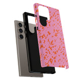 Tangerine Marble Pattern Phone Case - Tough & Trendy