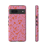 Tangerine Marble Pattern Phone Case - Tough & Trendy