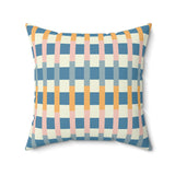 Ocean Blue Candy Stripe Pillow - Spun Polyester Square Cushion