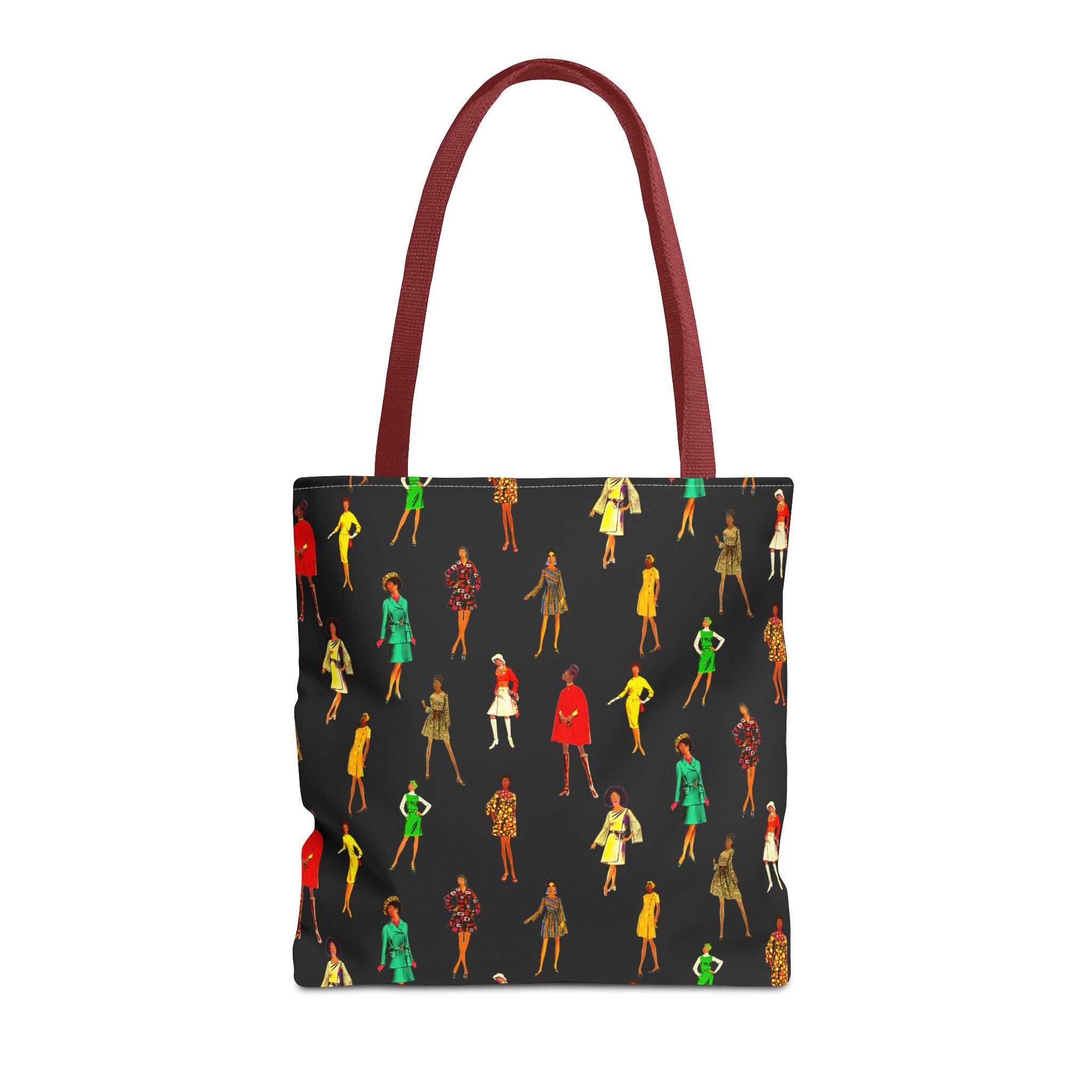 Vintage Fashion Ladies Print Tote Bag - Stylish & Versatile Carryall