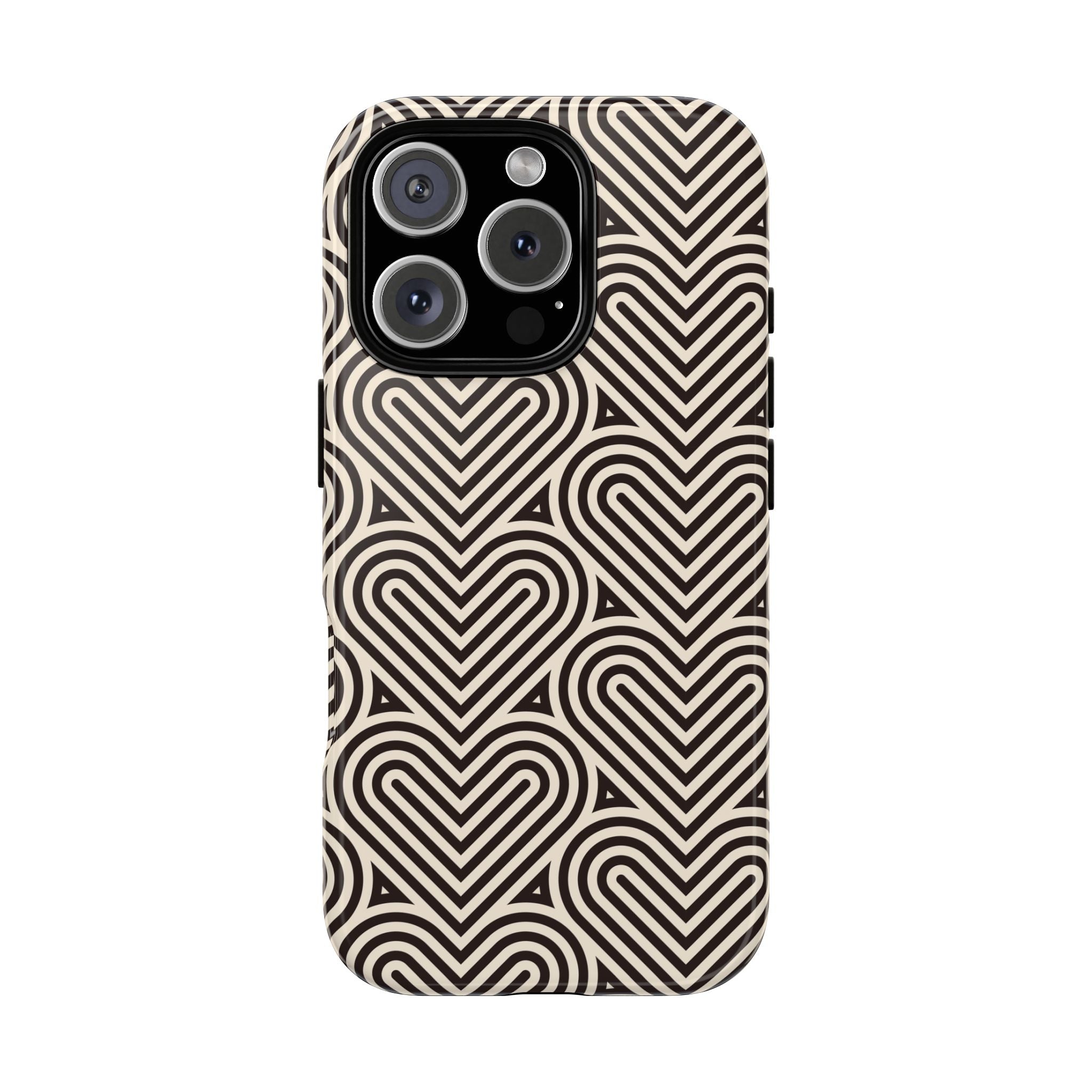 Hearts Beat Pattern Phone Case - Tough & Trendy