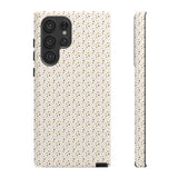 Pretty Gold and Grey Dots Phone Case - Tough & Trendy