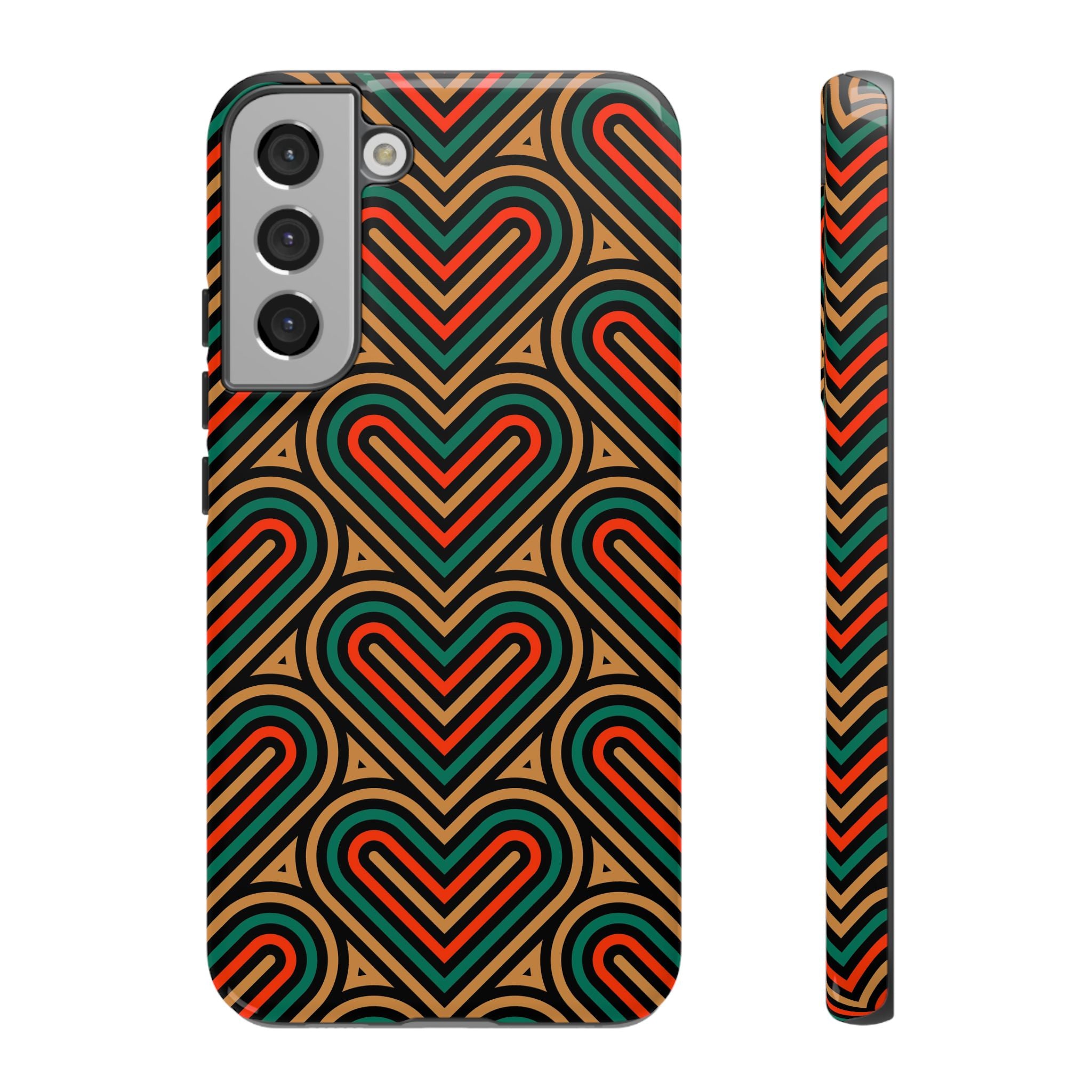 Stylish Heart Pattern Phone Case - Tough & Trendy