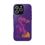 Ride or Die Cowgirl Pattern Phone Case - Tough & Trendy