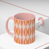 Retro Pink and Orange Accent Coffee Mug (11, 15oz)