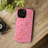 Tangerine Marble Pattern Phone Case - Tough & Trendy