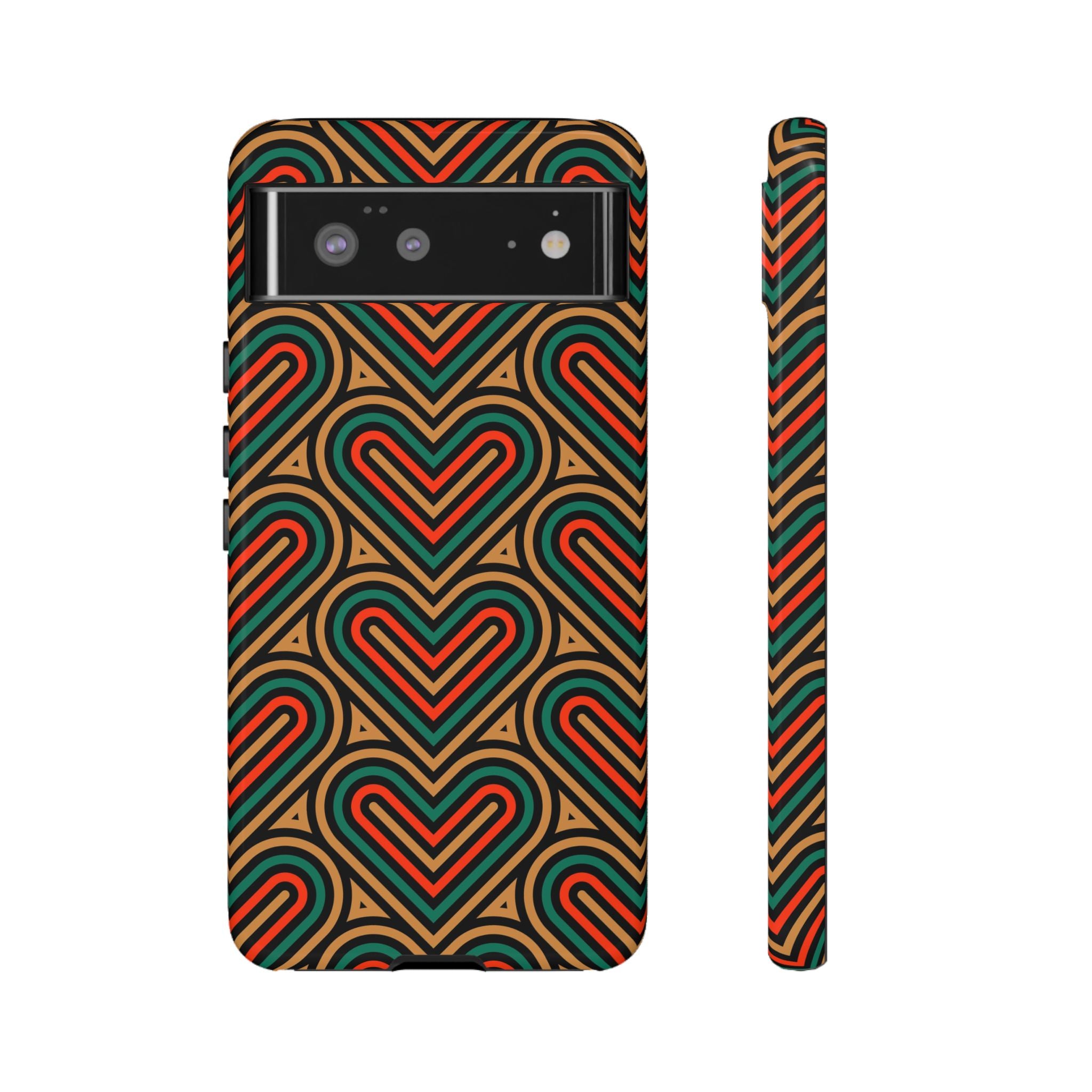 Stylish Heart Pattern Phone Case - Tough & Trendy