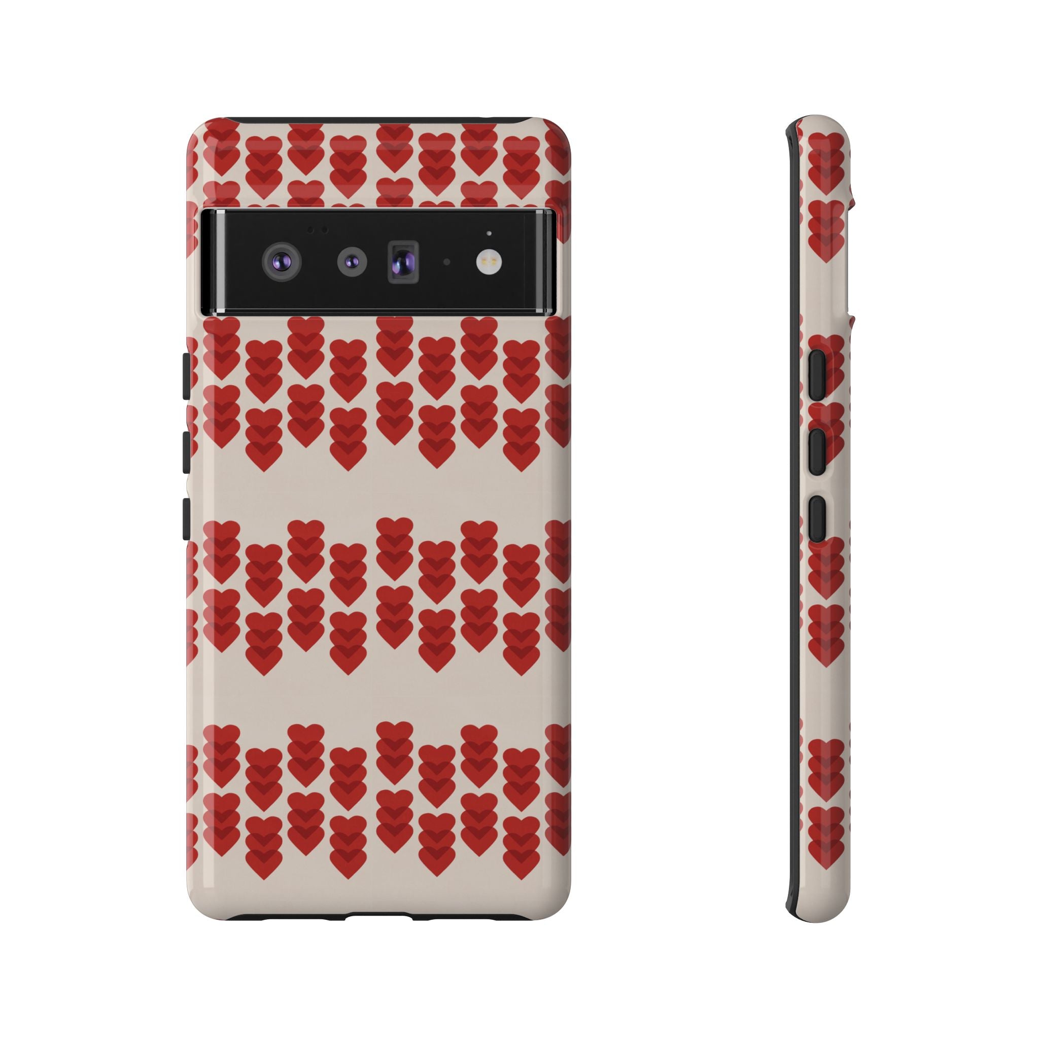 Hearts Aligned Pattern Phone Case - Tough & Trendy