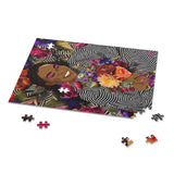 Violet Art Puzzle 500-Piece Puzzle: Tropical Beauty with Florals and Toucan