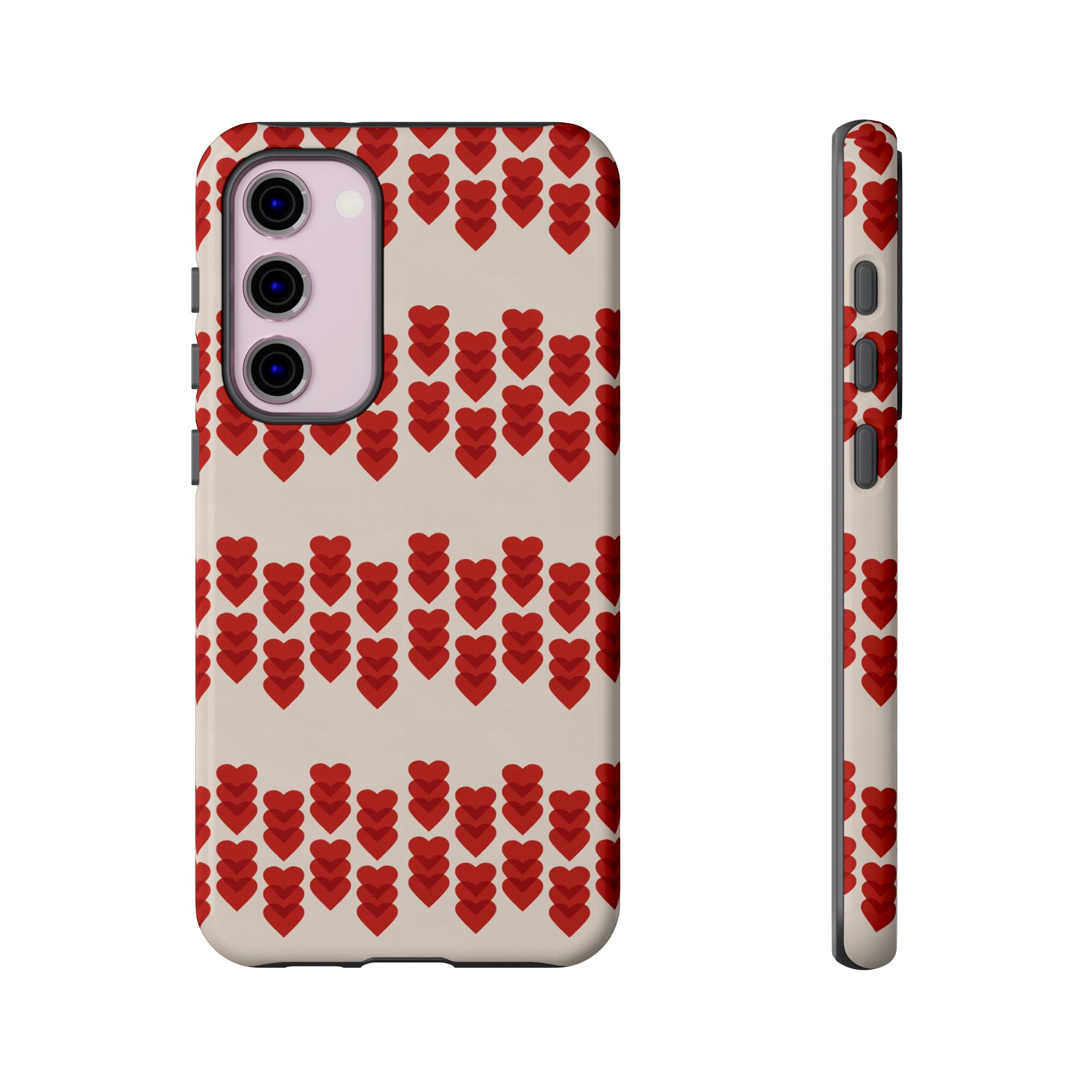 Hearts Aligned Pattern Phone Case - Tough & Trendy