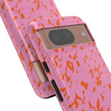 Tangerine Marble Pattern Phone Case - Tough & Trendy