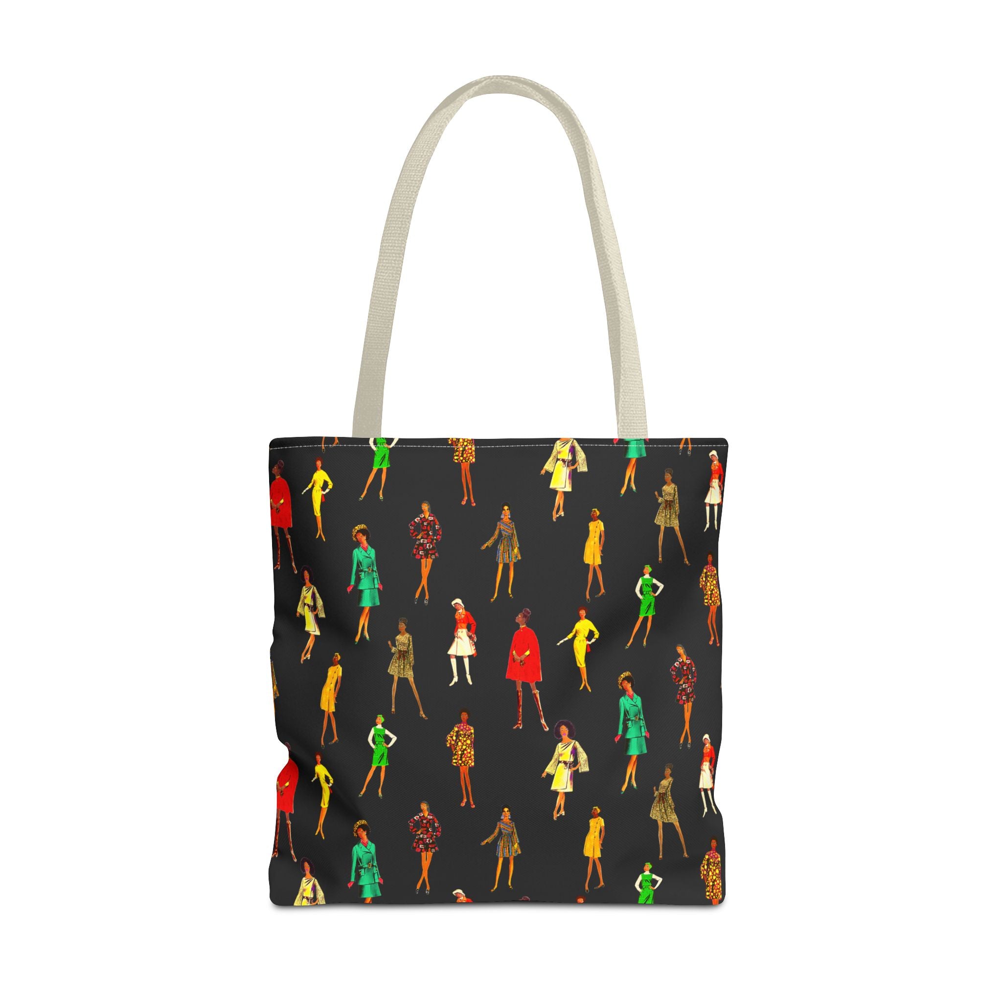 Vintage Fashion Ladies Print Tote Bag - Stylish & Versatile Carryall