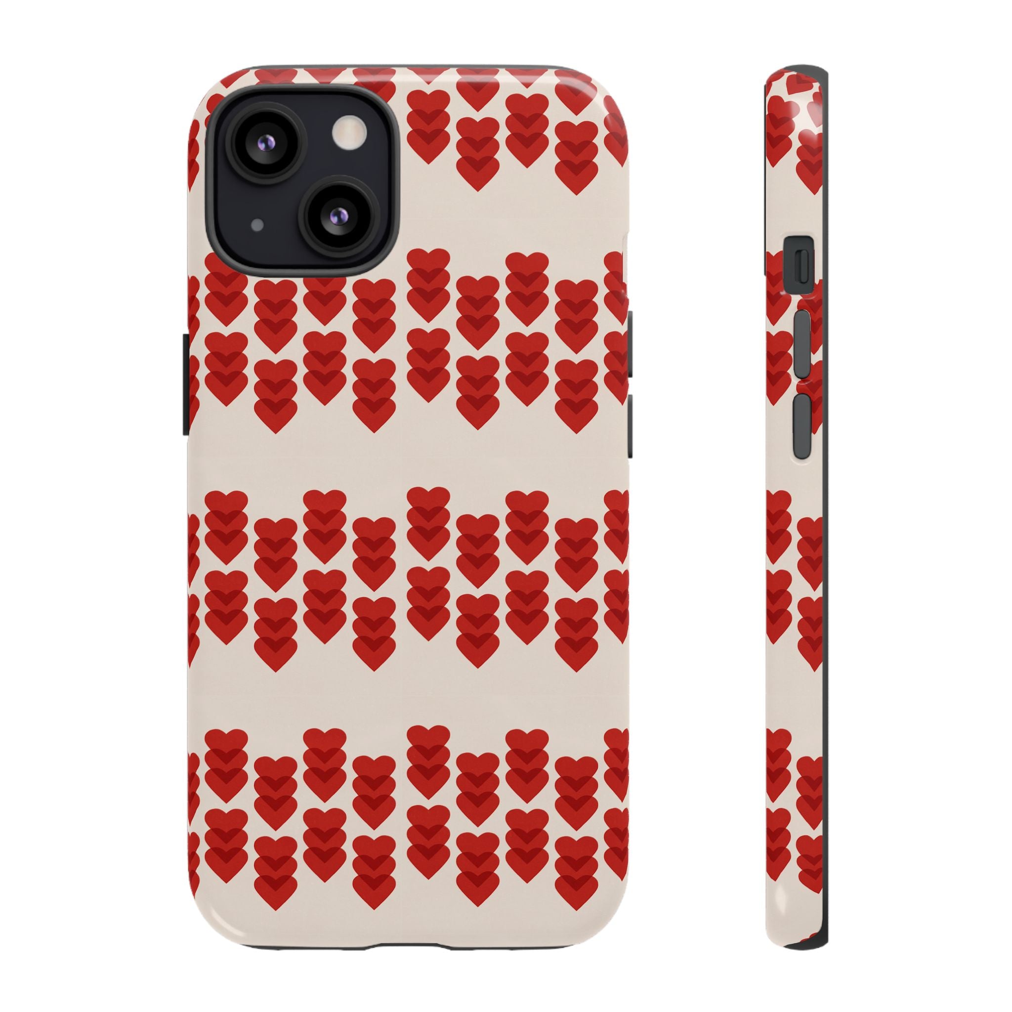 Hearts Aligned Pattern Phone Case - Tough & Trendy