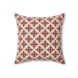 Vintage Red Crosses Pillow - Spun Polyester Square Cushion