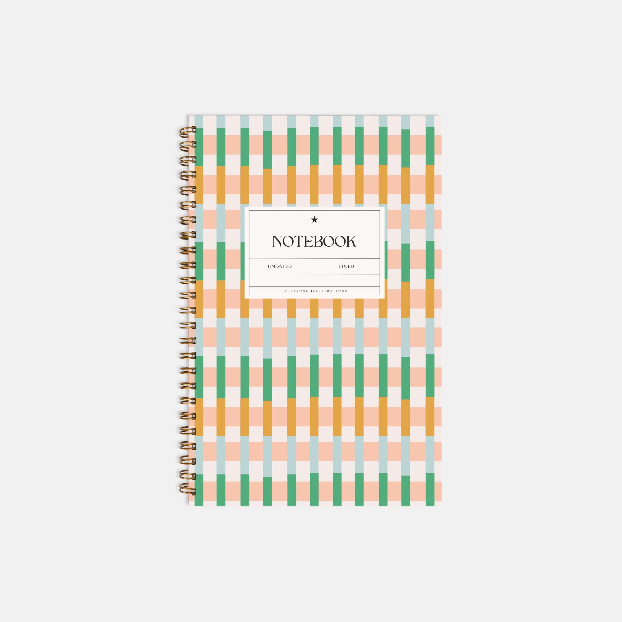 Clover Color block Stripe | Hardcover Notebook