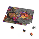 Violet Art Puzzle 500-Piece Puzzle: Tropical Beauty with Florals and Toucan