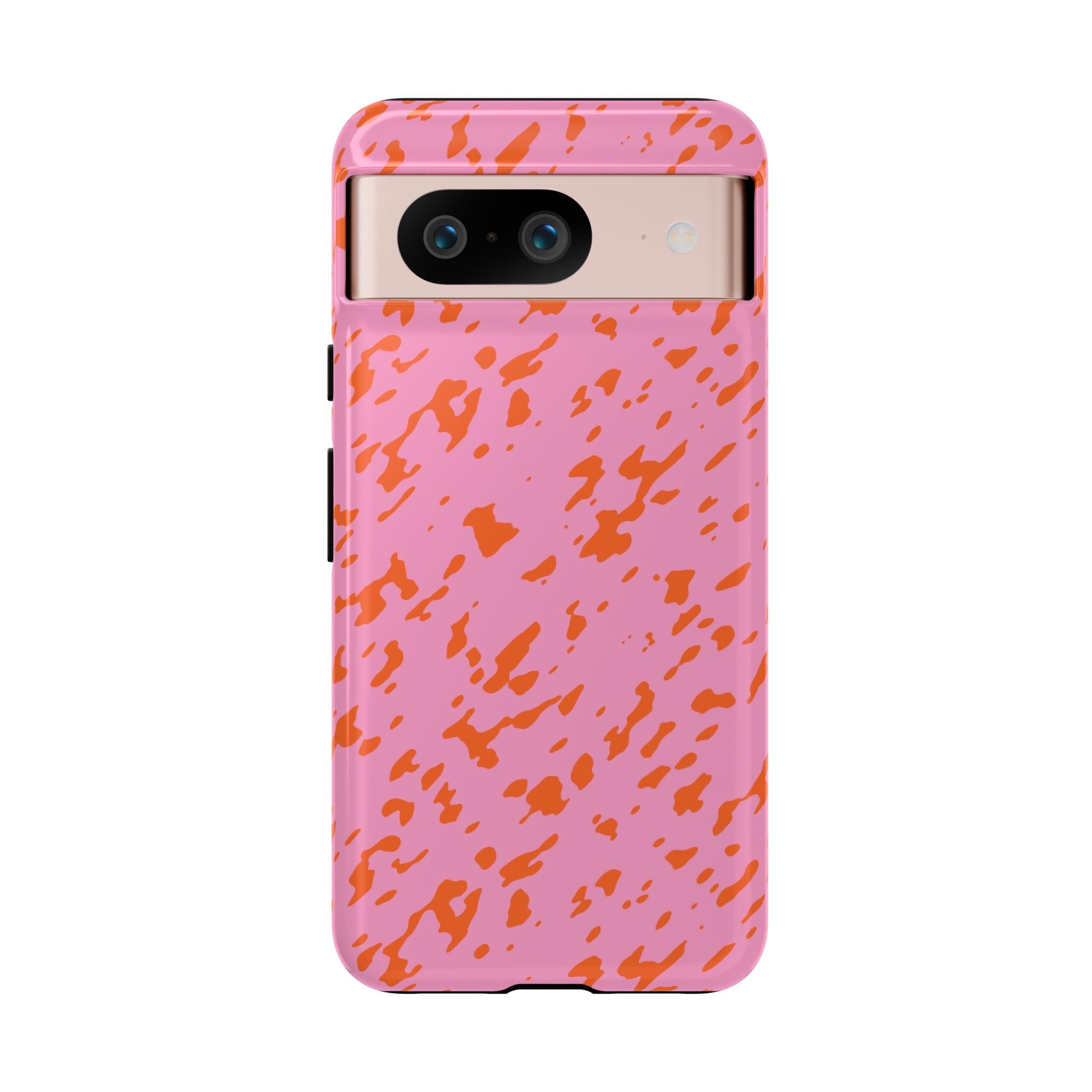 Tangerine Marble Pattern Phone Case - Tough & Trendy