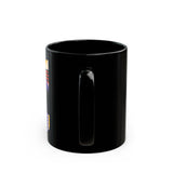 King Colorful Abstract Design Black Mug | Perfect for Coffee Lovers & Art Enthusiasts