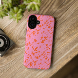 Tangerine Marble Pattern Phone Case - Tough & Trendy