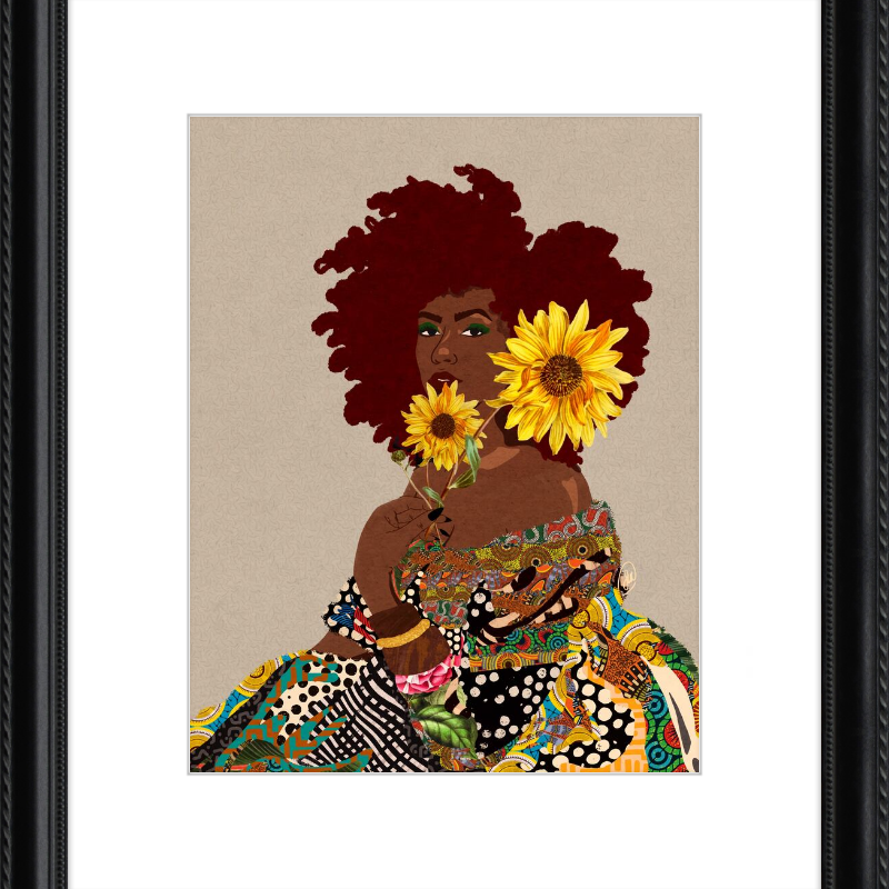 Limited Edition Framed Art Print Quilted Lady