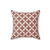 Vintage Red Crosses Pillow - Spun Polyester Square Cushion