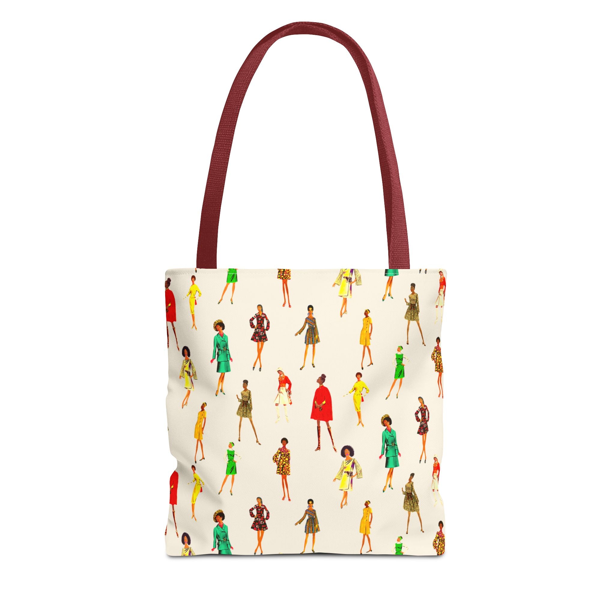 Ivory Vintage Fashion Ladies Print Tote Bag - Stylish & Versatile Carryall