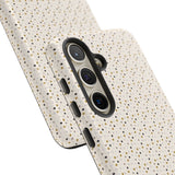 Pretty Gold and Grey Dots Phone Case - Tough & Trendy