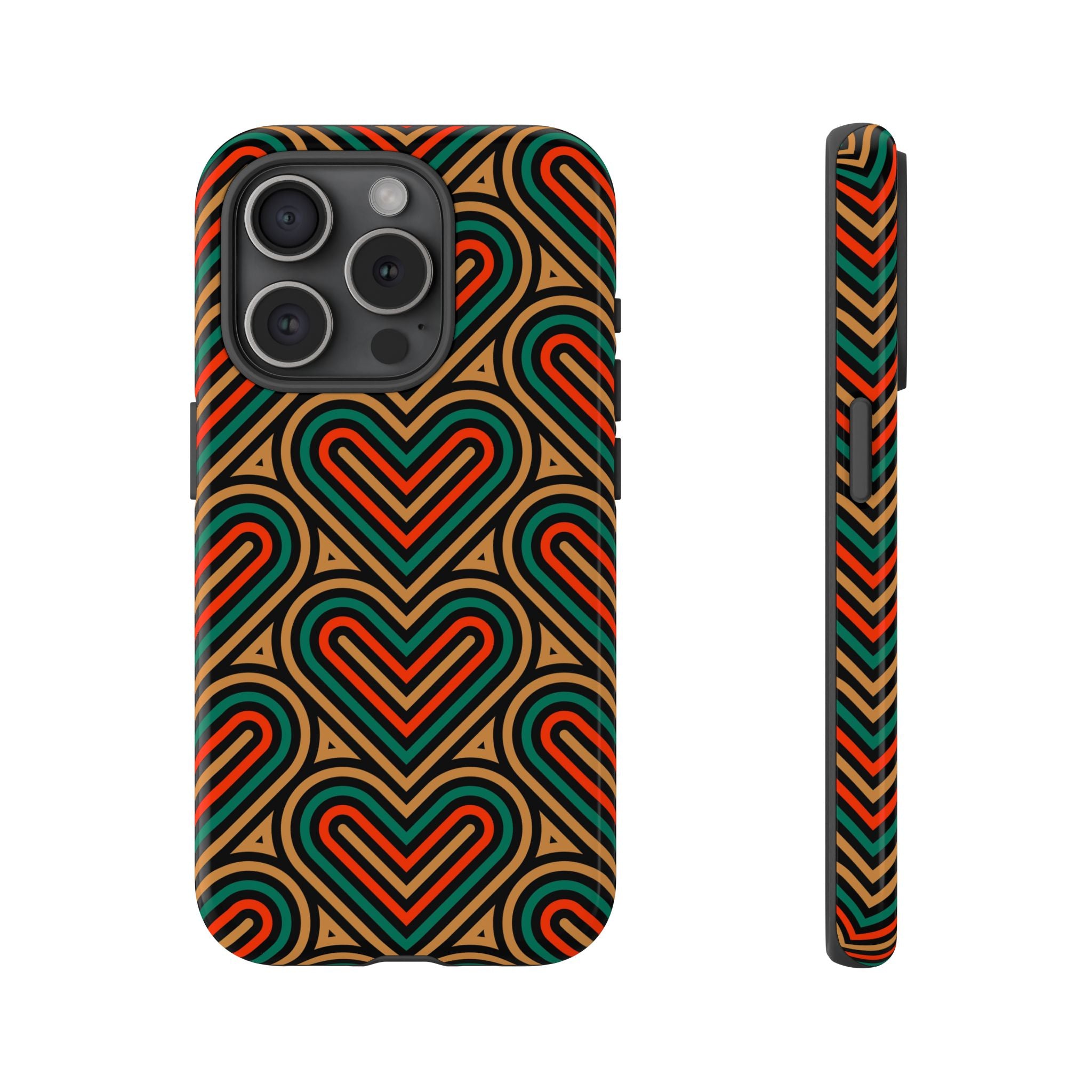 Stylish Heart Pattern Phone Case - Tough & Trendy