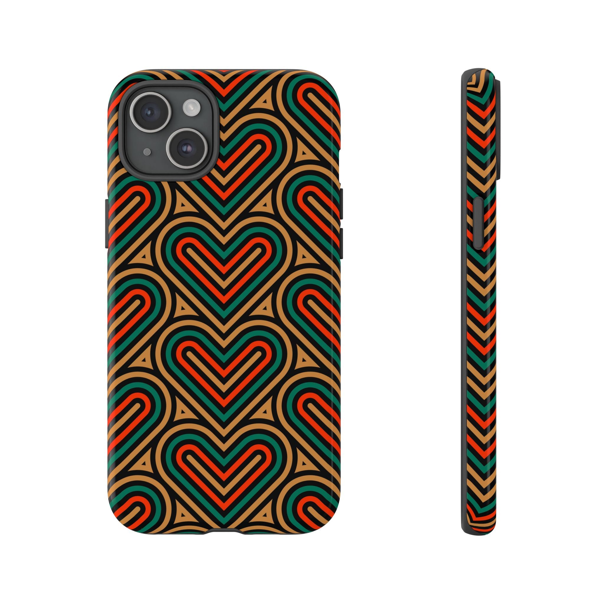 Stylish Heart Pattern Phone Case - Tough & Trendy