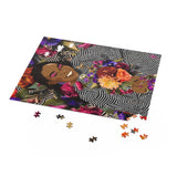 Violet Art Puzzle 500-Piece Puzzle: Tropical Beauty with Florals and Toucan