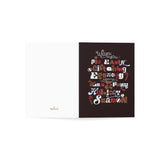 Pie Eating Christmas Mocha Holiday Greeting Cards Set - 1, 10, 30 Pieces - Perfect for Celebrations