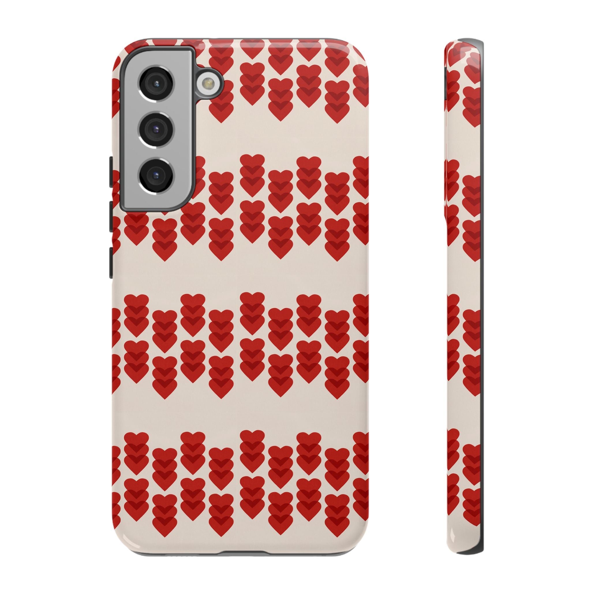 Hearts Aligned Pattern Phone Case - Tough & Trendy