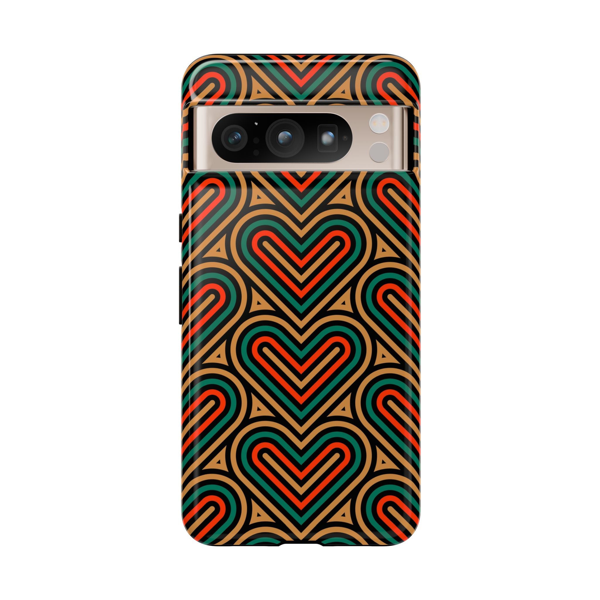 Stylish Heart Pattern Phone Case - Tough & Trendy