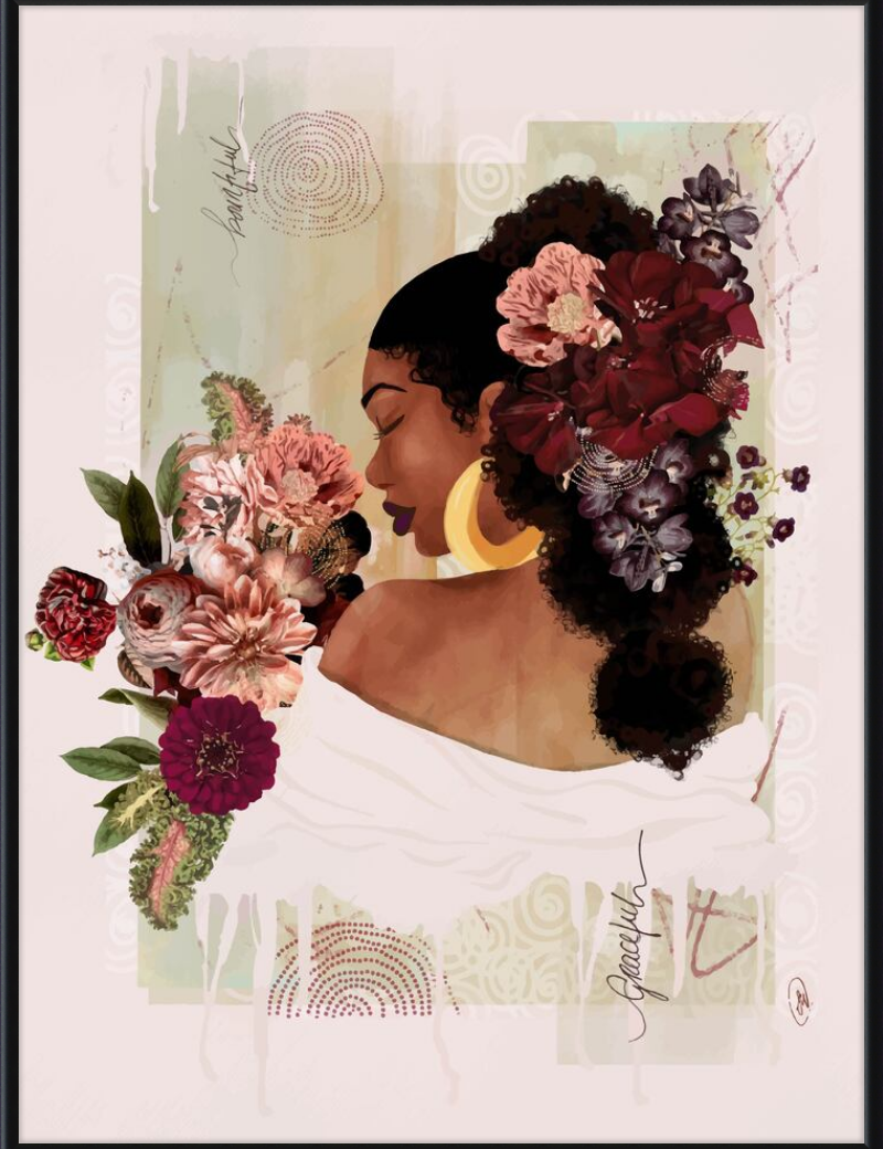 The Smell of Flowers Reminds Me Framed Art Print