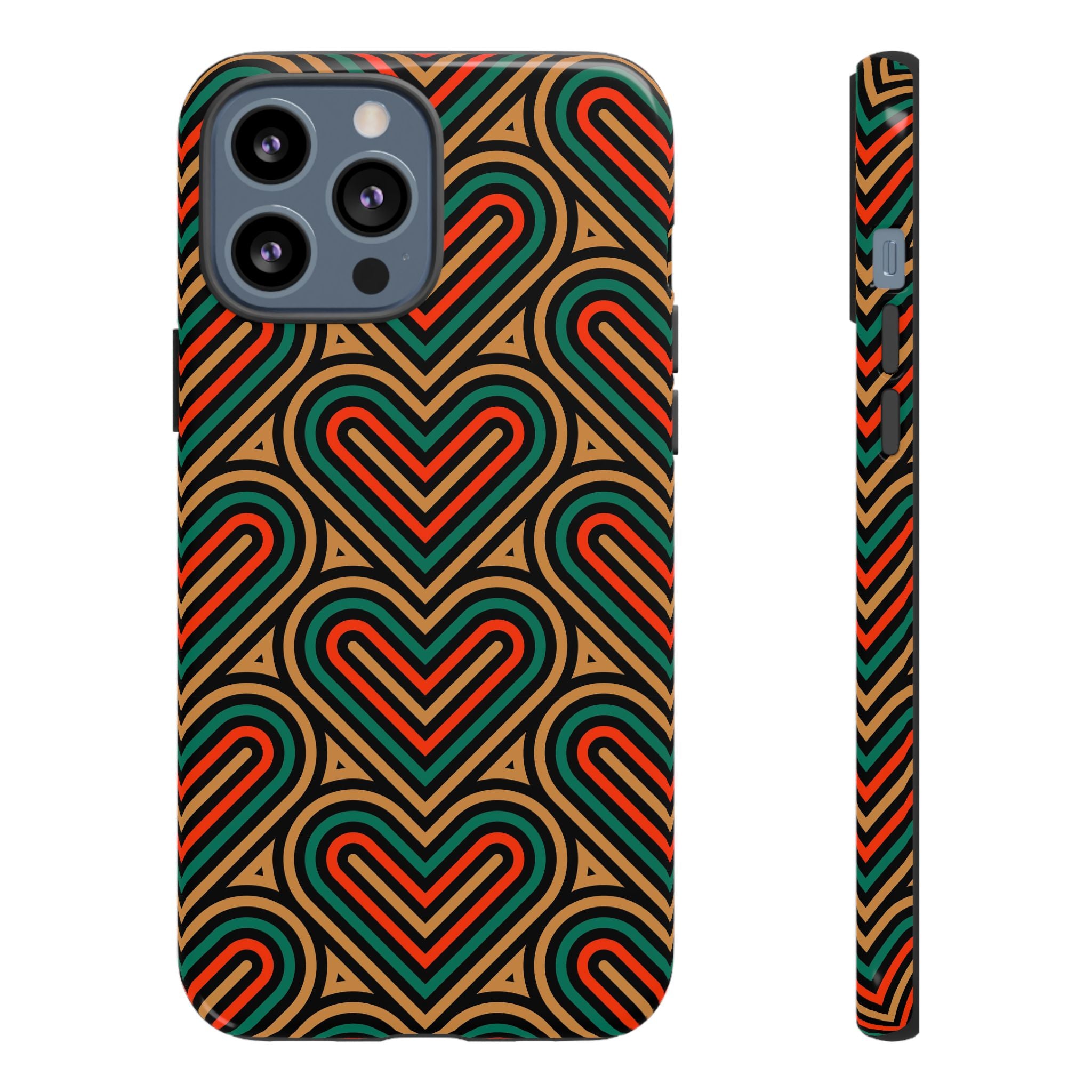 Stylish Heart Pattern Phone Case - Tough & Trendy