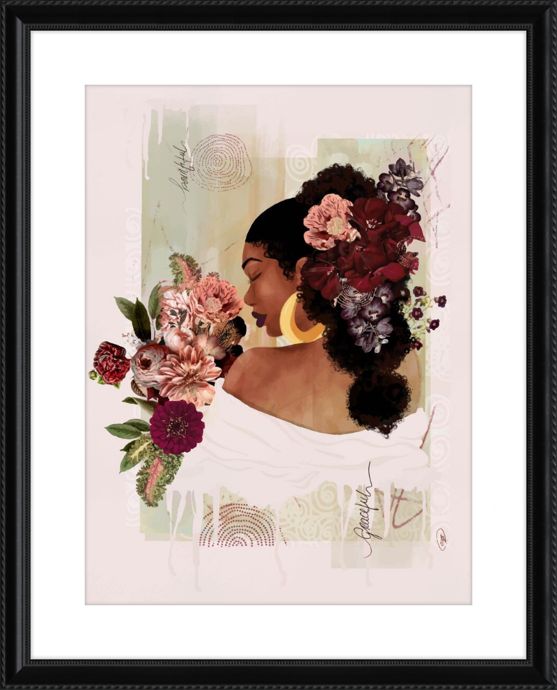 The Smell of Flowers Reminds Me Framed Art Print