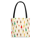 Ivory Vintage Fashion Ladies Print Tote Bag - Stylish & Versatile Carryall