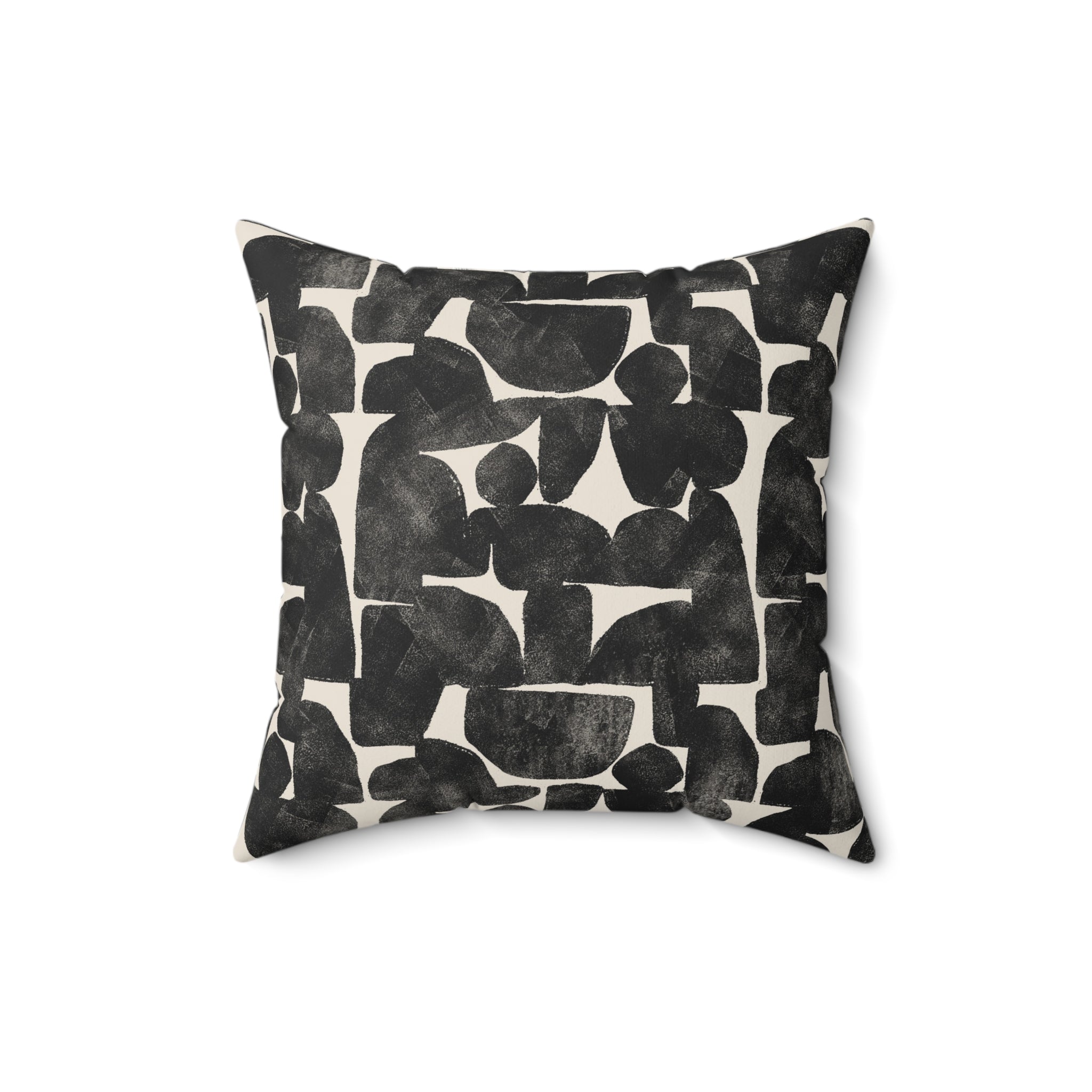 Modern Abstract Spun Polyester Square Pillow - Stylish Home Decor Accent