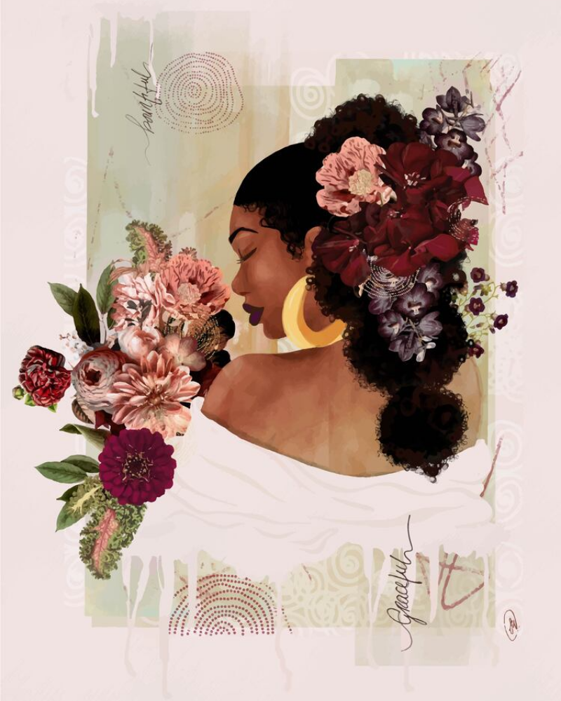 The Smell of Flowers Reminds Me Framed Art Print
