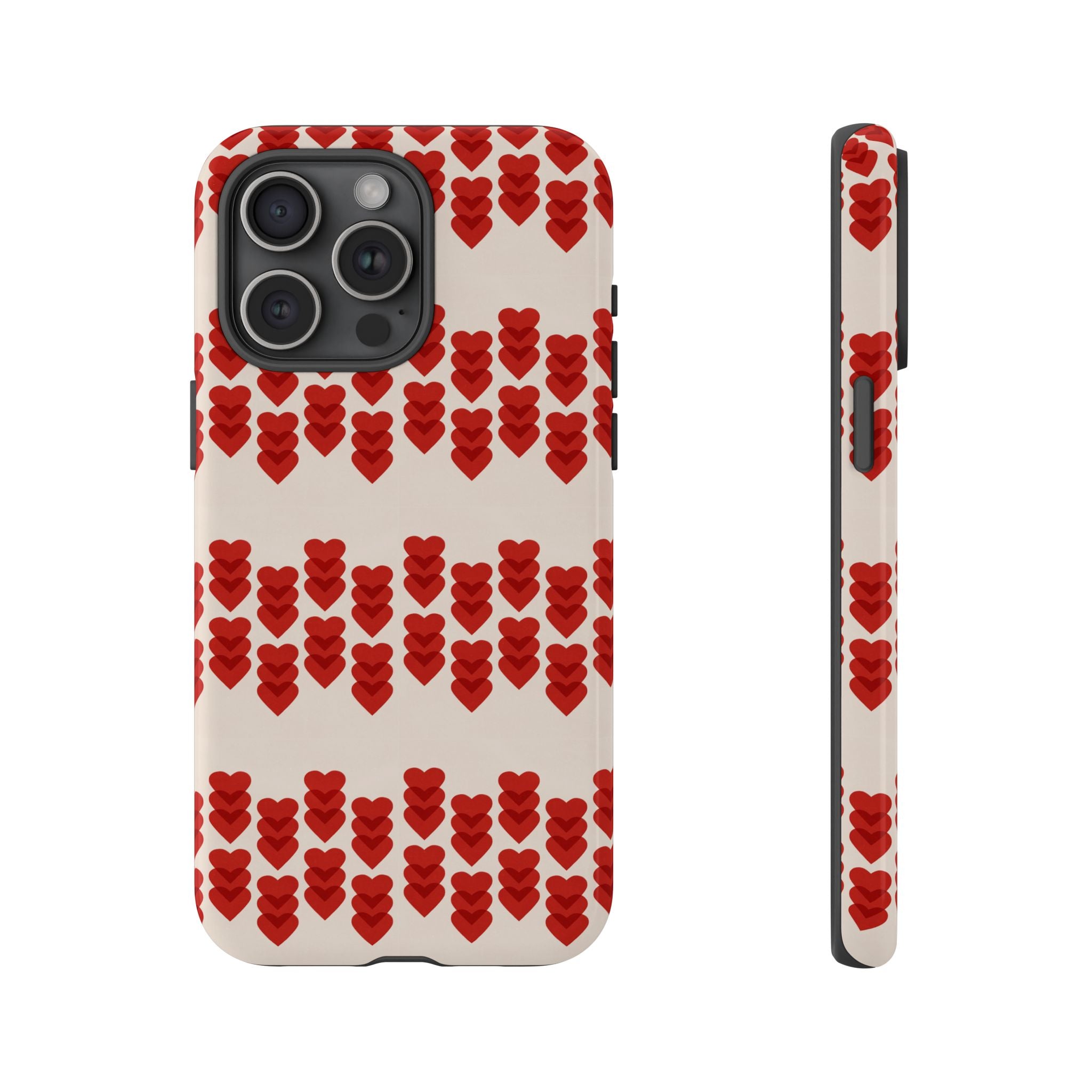 Hearts Aligned Pattern Phone Case - Tough & Trendy