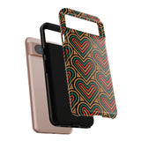 Hearts Beat Pattern Phone Case - Tough & Trendy