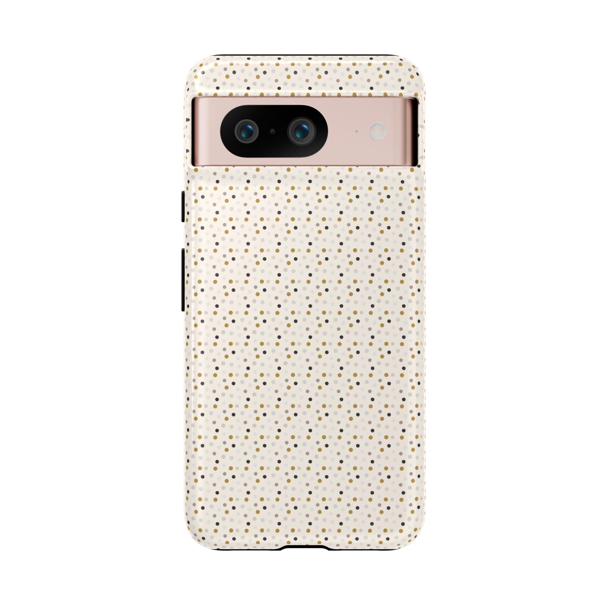 Pretty Gold and Grey Dots Phone Case - Tough & Trendy