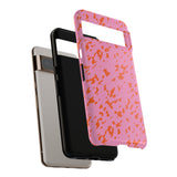 Tangerine Marble Pattern Phone Case - Tough & Trendy