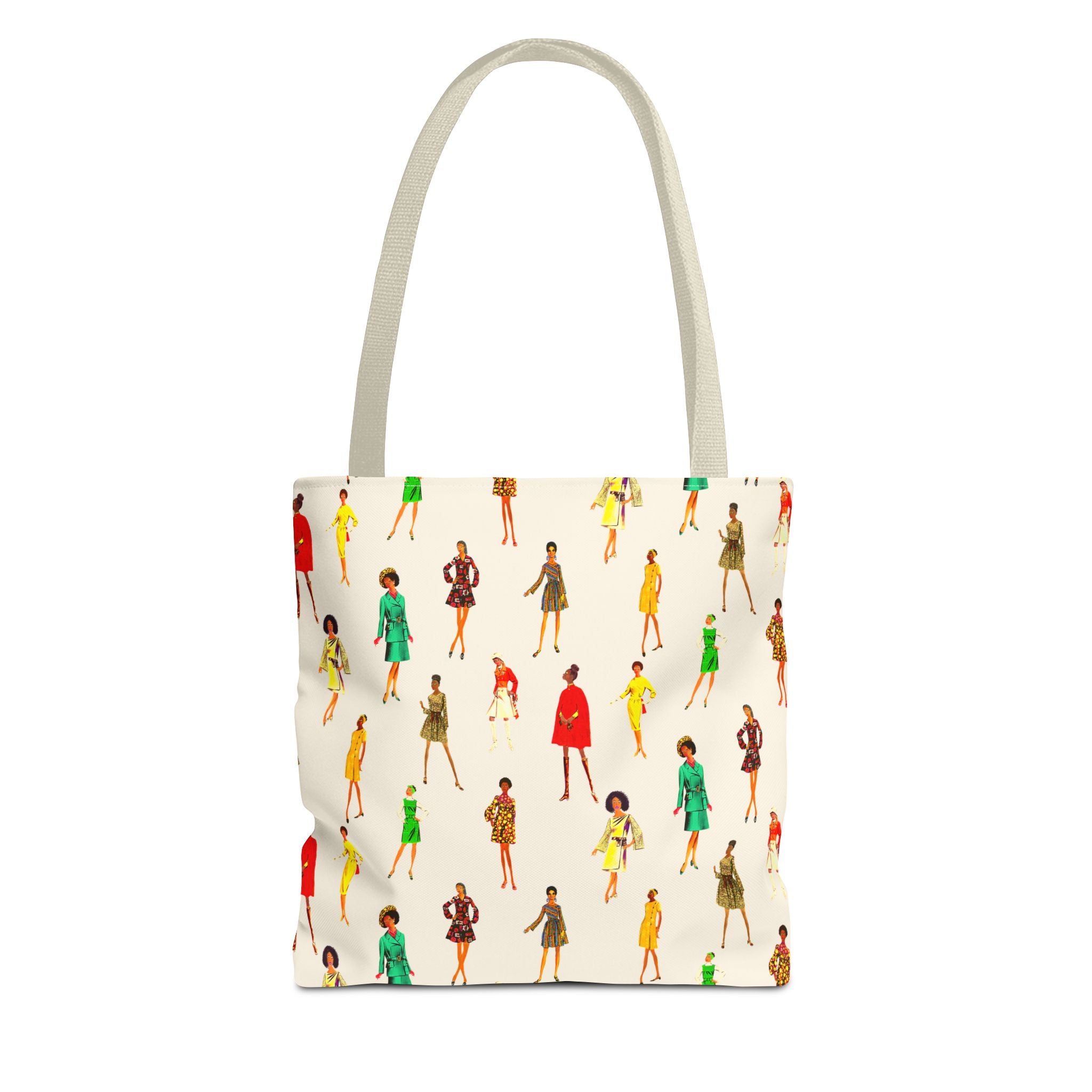 Ivory Vintage Fashion Ladies Print Tote Bag - Stylish & Versatile Carryall