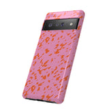 Tangerine Marble Pattern Phone Case - Tough & Trendy