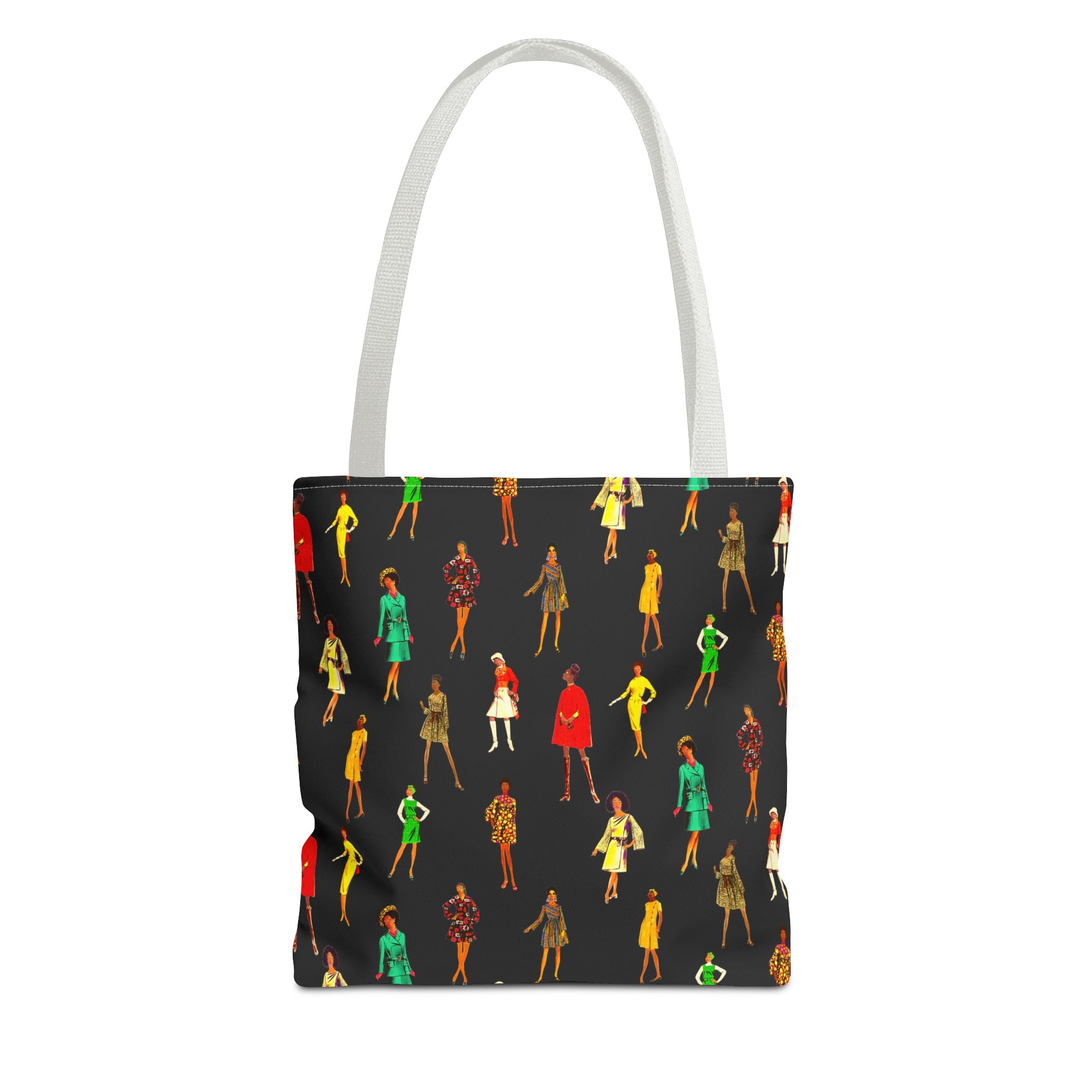 Vintage Fashion Ladies Print Tote Bag - Stylish & Versatile Carryall